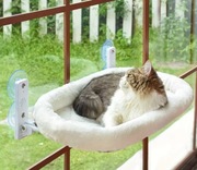 Legowisko Hamak dla kota wiszące na okno z przyssawkami miekkie