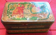 Puszka, metal, słodycze, Rolimpex, PRL, około 1965.