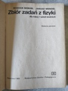 Zbiór zadań z fizyki, klasa 1, Bogdan Mendel Janusz Mendel
