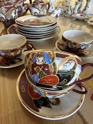 Zestaw japońskiej porcelany ręcznie malowanej 