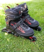 Rolki Movino Cruzer B2 – Regulowane, Czarne/Czerwone, Rozmiar 39-41