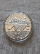 10 Franków Gepard B. Rzadka Chronione gatunki Srebro plater.