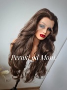 Peruka syntetyczna brąz lace front 