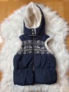 Granatowa pikowana kamizelka bezrękawnik zimowy NEXT – 9-10 lat (140 cm)