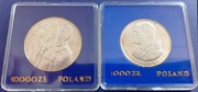 Polska - 10000 zł Jan Paweł II - 1987, 1000 zł Jan Paweł II - 1982 - srebro