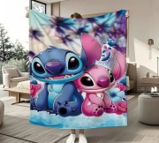 Nowy duży mięciutki bajkowy koc Stitch 150x200
