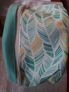 Kosmetyczka- kuferek turkusowa ozdobna w listki Yves Rocher 