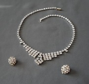 Naszyjnik i kolczyki na klips Jablonex z lat 70