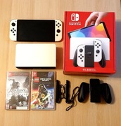 Nintendo Switch Oled+ 3 Gry i Dodatkowe ubezpiecze