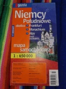 Mapa Samochodowa Niemcy Południowe