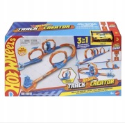 Hot Wheels Track Creator Tor wyścigowy Trzy pętle + autko JDW39