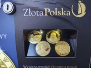 Numizmaty "Złota Polska" Klasztor Kamedułów Wigry- 2 medale barwy złotej