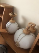 Żyrandole 2 szt drewno