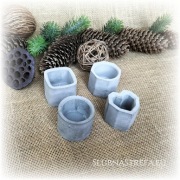 Batonowe doniczki świecznik na sukulenty świeczkę