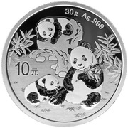 SREBRNA MONETA CHIŃSKA PANDA 2025