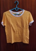 Żółta bluzka z krótkim rękawem Tshirt H&M M