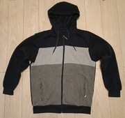 Nowa - Czarno szara bluza polarowa rozpinana z kapturem - rozmiar M