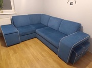 Narożnik z funkcją spania + pufy