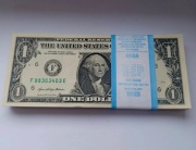 100 x 1$ Banknot UNC! Dolar. Paczka bankowa 2021.