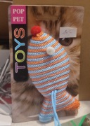 POP PET TOYS – zabawka dla kota rybka z sznurkiem | nowa