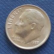 USA - 1 dime, 10 cent 1987 r. P