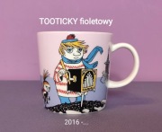 Muminki KUBEK Moomin Arabia Finland - TOOTICKY fioletowy - z naklejką 