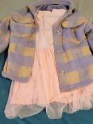 Gruba kurtka koszula zimowa Reserved 140 plus sukienka 