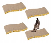 KARTONOWY drapak dla kota fala tekturowy zabawka kocimiętka 4 sztuki 