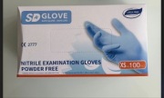 Rękawiczki Nitrylowe Nieb/Czar  Xs /S/M SD - Bezpudrowe,Ochronne 100 szt   