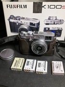 Fujifilm X100S – srebrny | Zestaw | 4 baterie | Skórzane etui