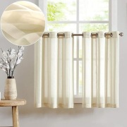 Zazdroski kuchenne w paski 90x90 cm, beżowe, 2 szt.