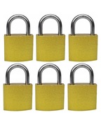 Kłódki żeliwne KZK 60 mm system jednego klucza żółte 4szt