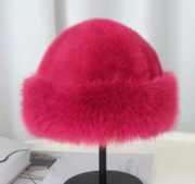 Czapka ze sztucznego futerka bardzo modna gruba zagęszczona futrzana damska