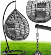 KOSZ KOKON FOTEL WISZĄCY OGRODOWY HUŚTAWKA OUTLET KOSZ BUJANY BUJAK SPLOT