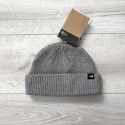 Czapka zimowa beanie the north face tnf logo Fisherman złodziejka szara