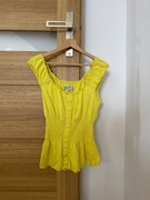 Damska Letnia Zółta Bluzka Wakacyjna 