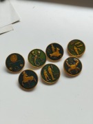 Zestaw siedmiu przypinek dla zodiakar