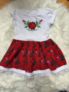 Sukienka dla dziewczynki inspirowana strojem góralskim