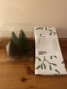 IKEA VINTER 2021 bieżnik + choinka 3 szt zielone 