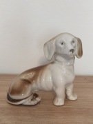 Figurka porcelana pies jamnik Foreign