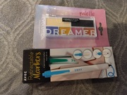 Zestaw albumy flamastry narękawniki i cienie do powiek