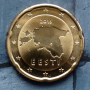 ESTONIA 2016 20 CENTÓW UNC !!!!!!!!!!