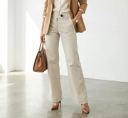 American Eagle Spodnie beżowe S