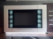 Meblościanka podświetlana fronty lakierowane pod telewizor