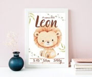 Personalizowana metryczka dla dziecka A4 + ramka GRATIS