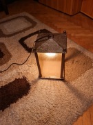 Stara wisząca lampa ogrodowa, antyk PRL lub starsza
