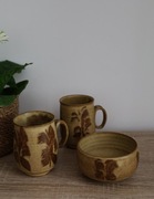 Dwa ozdobne kubki + miseczka 
