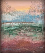 Oryginalny obraz akrylowy "Illussion" z certyfikatem autentyczności i sygn.