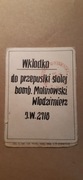 stare dokumenty wkładka do przepustki wojskowej stałej 1960rok