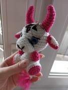 Breloczek na szydełku rękodzieło handmade baphomet devil sabrina goth 